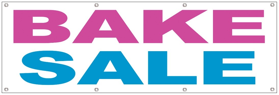 2×6 Ft BAKE SALE Banner Polyester Fabric Sign wb