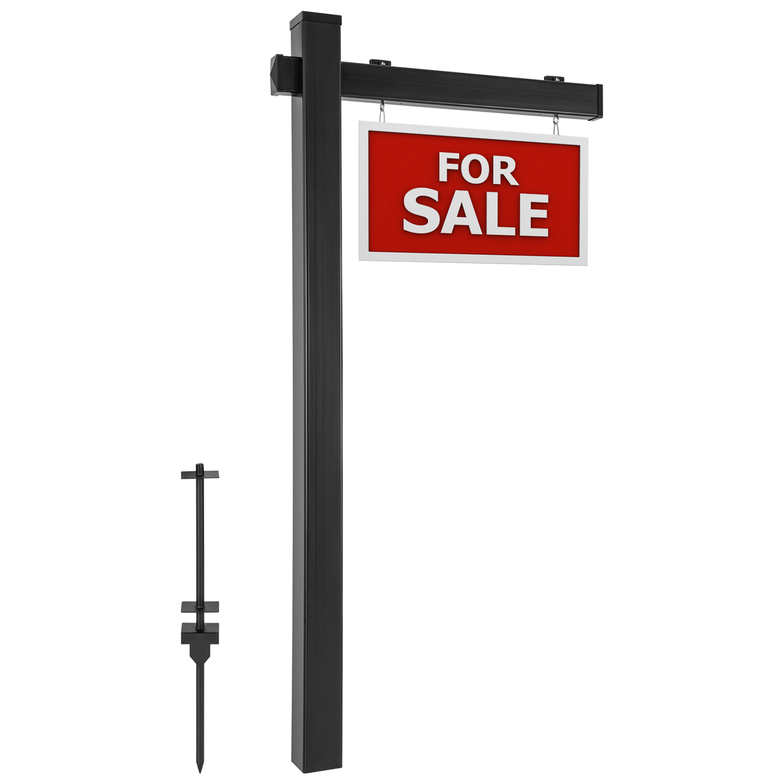 6′ UPVC Real Estate Sign Post Open House Yard Home for Sale W/Stake