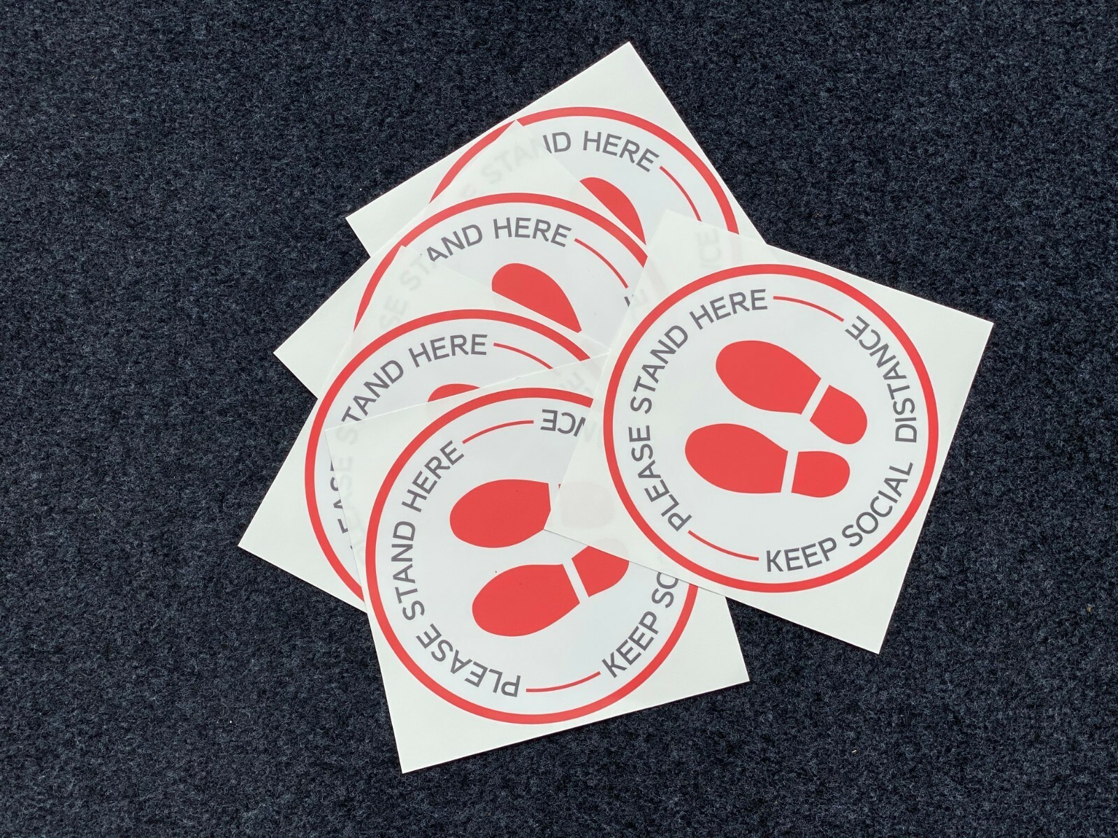 20 Pack New With Defects Social Distancing Floor Stickers Signs Decal For Carpet
