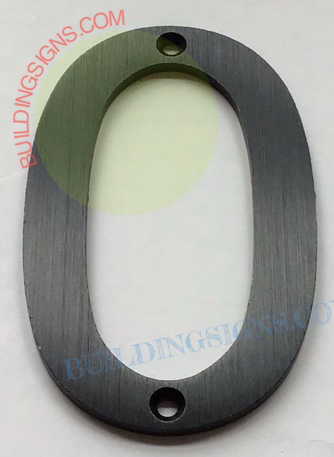 Apartment number O Sign (Black Aluminum, 3 inch)-Floating Mount -REF24-1027