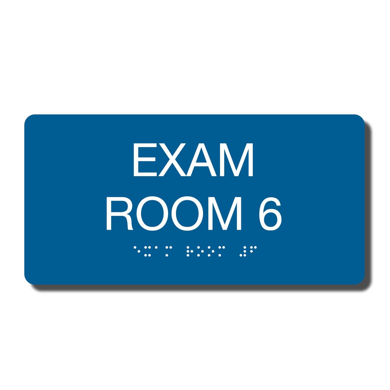 8″ x 4″ ADA Compliant Exam Room Sign – Tactile Grade 2 Braille – Wall or Door…