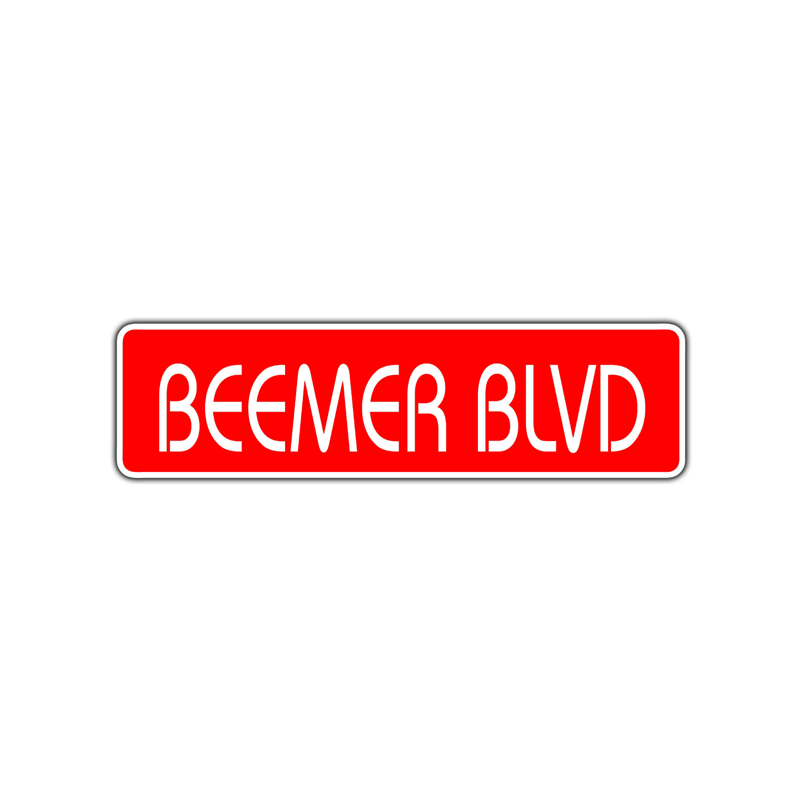 Beemer Boulevard Car Motorcycle Bike Novelty Street Aluminum Metal Sign