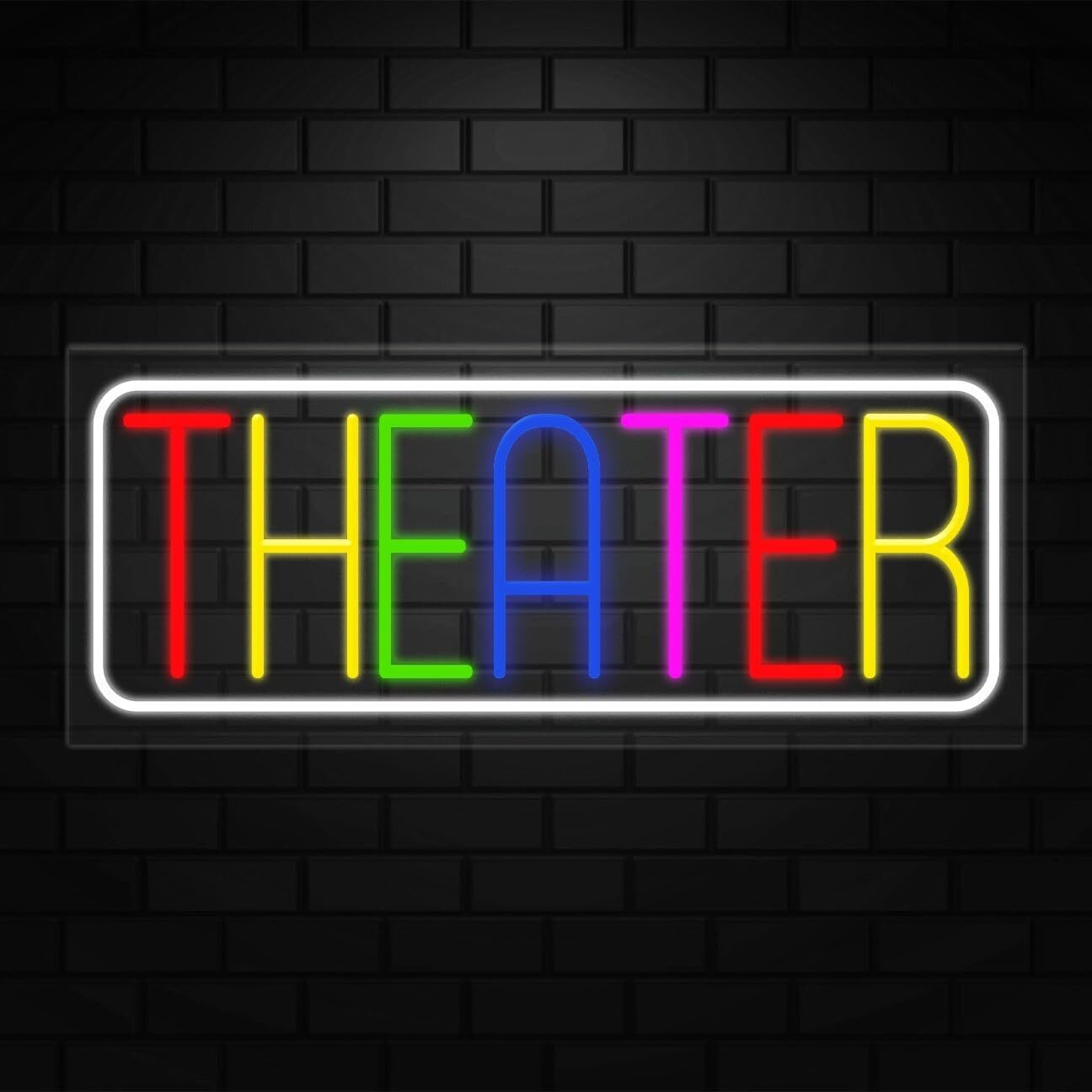 Theater Neon Sign for Retail Displays | LED Flex Neon | 32″W x 13″H x 1″D