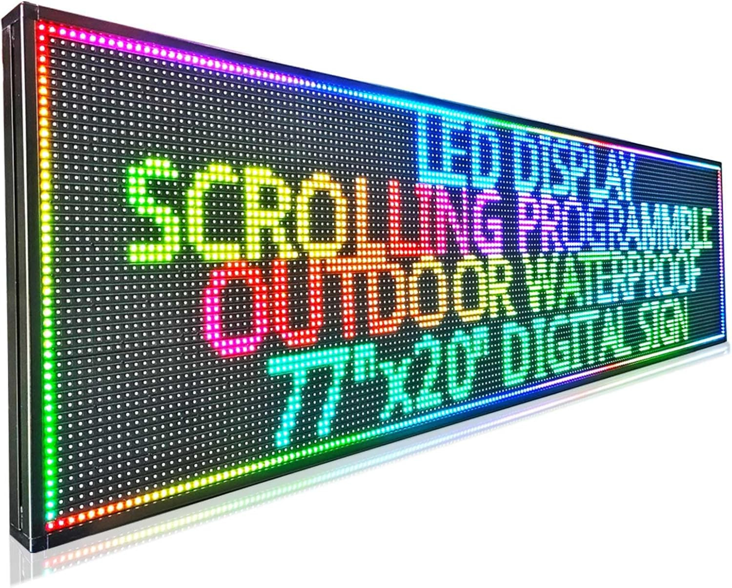 DS P10 77’’X20”Outdoor Led Sign Scrolling Programmable , Digital Open Neon Sign