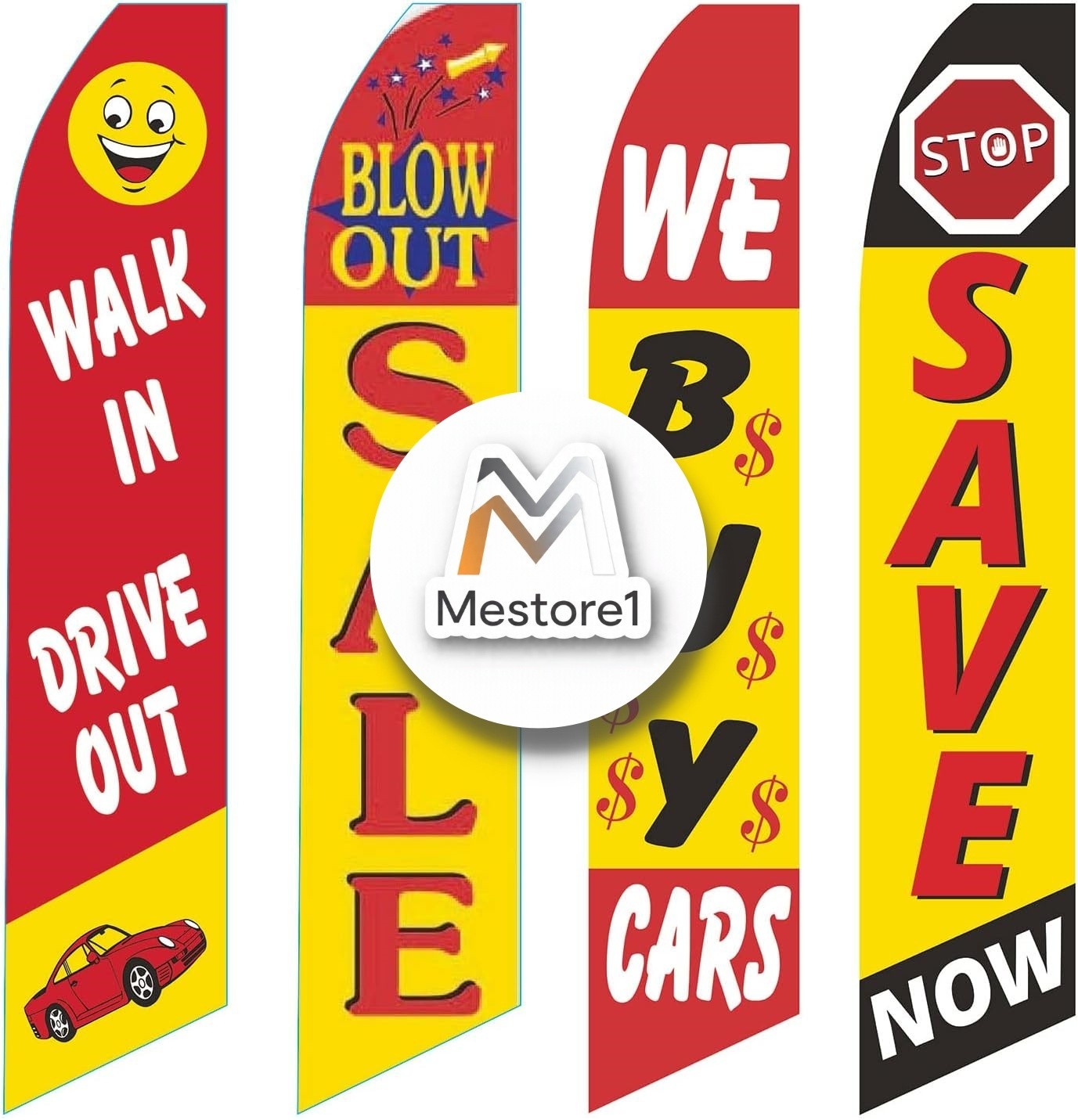 Used Cars Flag Windless Swooper 4 Lot Set Auto Save Walk In Drive Sale We Buy