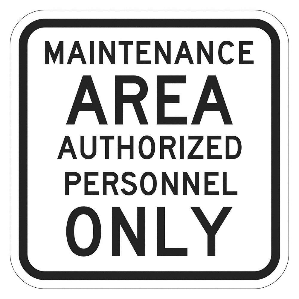 LYLE T1-5536-DG_12x12 Rflctv Auth Personnel Sign,12x12in,Alum 448T24