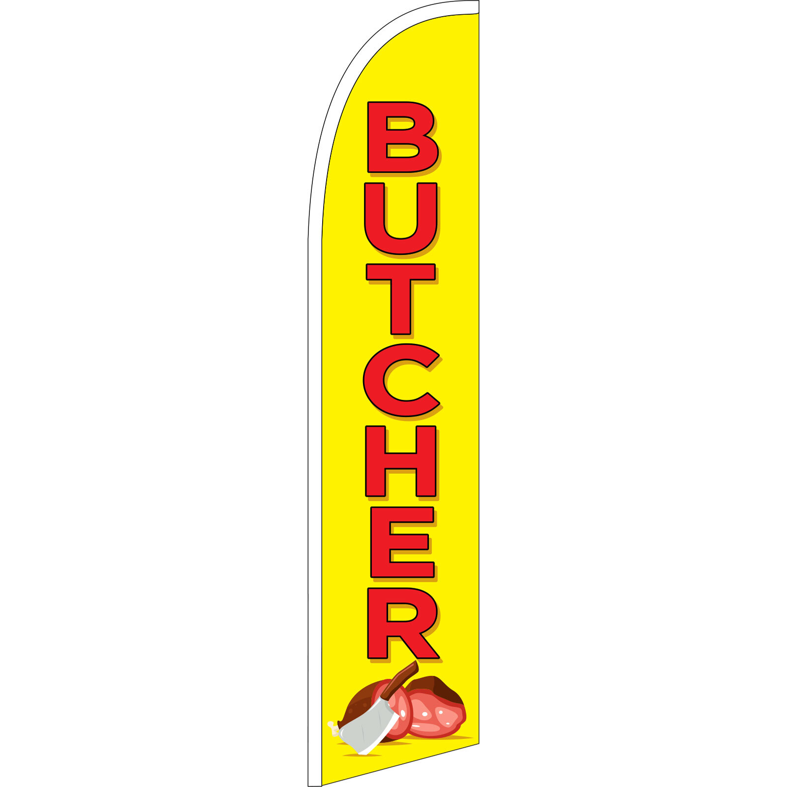 Butcher 3 ft X 11 1/2 ft Swooper Flag