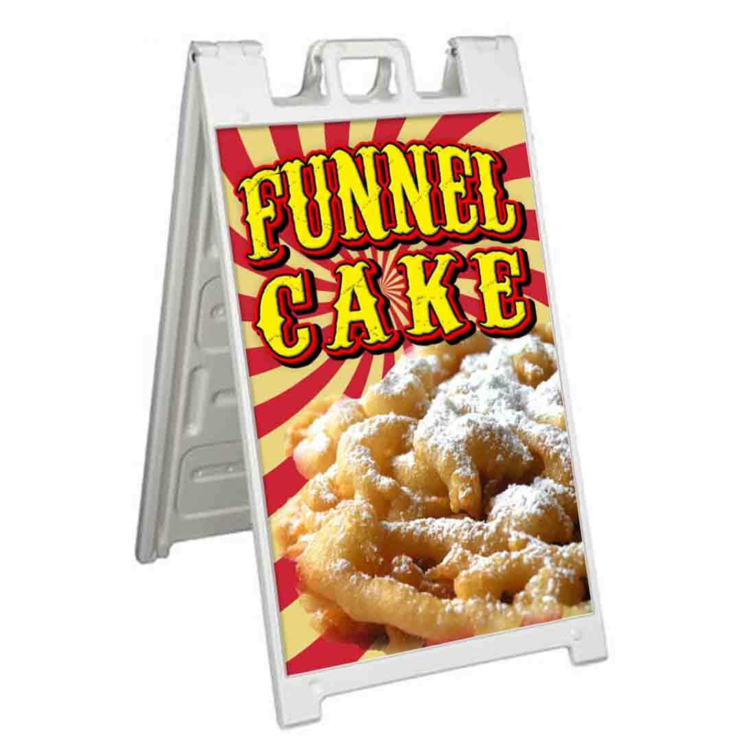 FUNNEL CAKE Signicade 24×36 AFrame Plastic Sidewalk Sign CARNIVAL FAIR FOOD