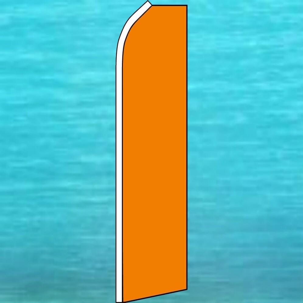 ORANGE SOLID COLOR FLUTTER FLAG Tall Feather Swooper Banner Events Occasions