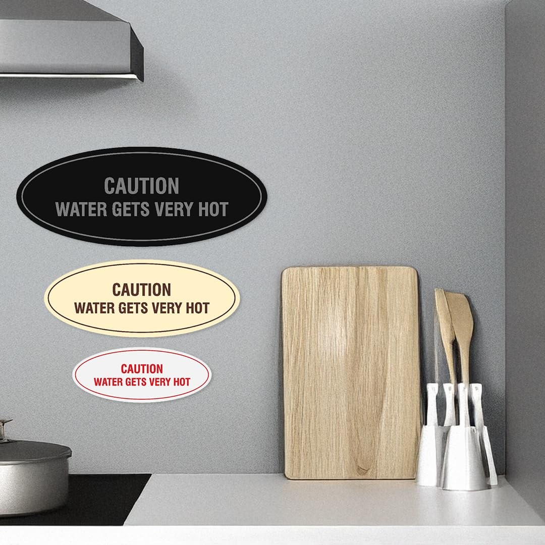 Oval Kitchen Staff Only Sign Small Brushed Silver Restaurant Wall Door Notice