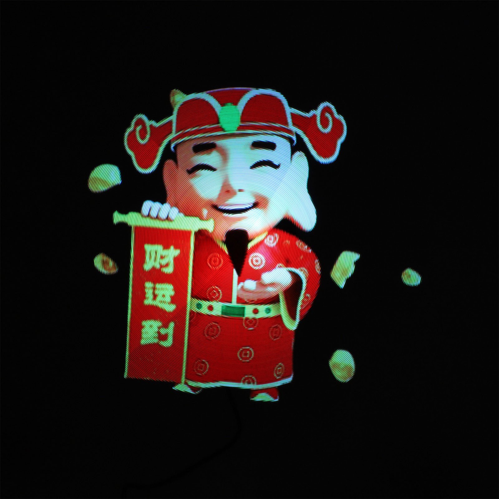 Ultra HD 3D Holographic Fan 256 LED Beads Clear WiFi Control for Shopping Mall