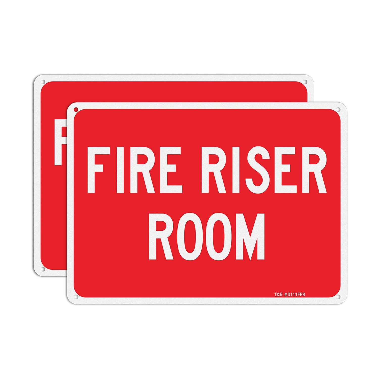 Fire Riser Room Sign 2 Pack 10 x 7 Inches Rust Free .040 Aluminum Reflectiv…