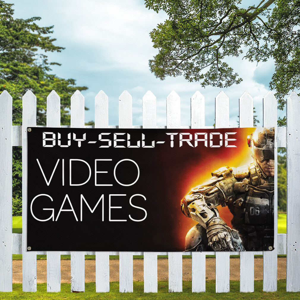 Vinyl Banner Multiple Sizes Buy Sell Trade Video Games Business Trade Shows