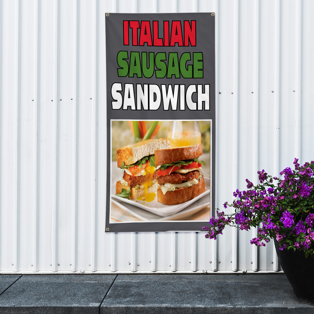 Vertical Vinyl Banner Multiple Sizes Outdoor Weatherproof Industrial Yard Signs