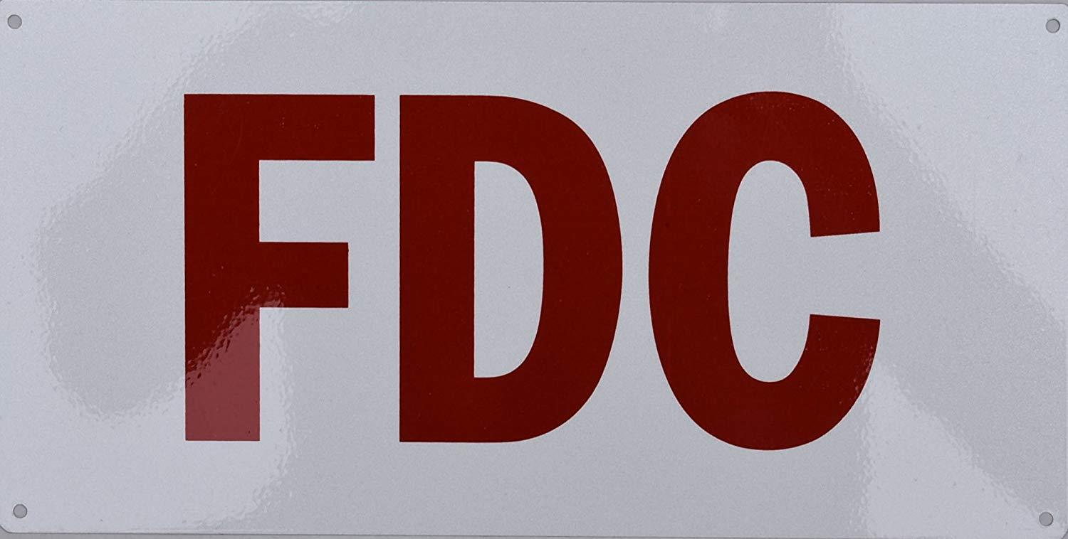 2pcs -FDC Sign (Aluminum Reflective, White 6×12)-REF24-1027