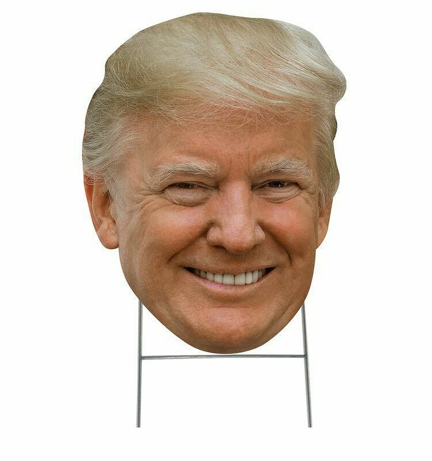 TRUMP HEAD KEEP AMERICA GREAT 19″x14″ YARD SIGN WITH STAKE PENCE WHOLESALE USA