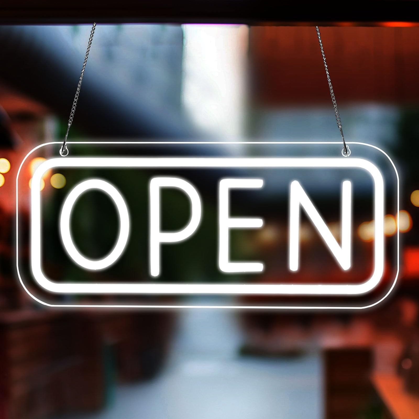 Saysurey LED Open Sign for Business with On/off Switch, 16.8×6.8in Brighter O…