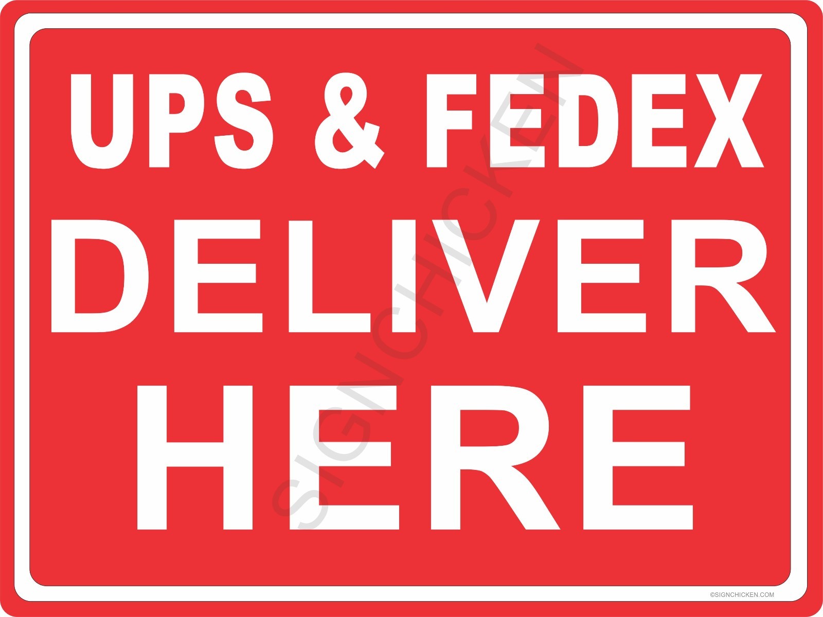 UPS -FEDEX HERE – 9″ X 12″ NEW IN PACKAGE ALUMINUM SIGN – POLICY SIGN – business