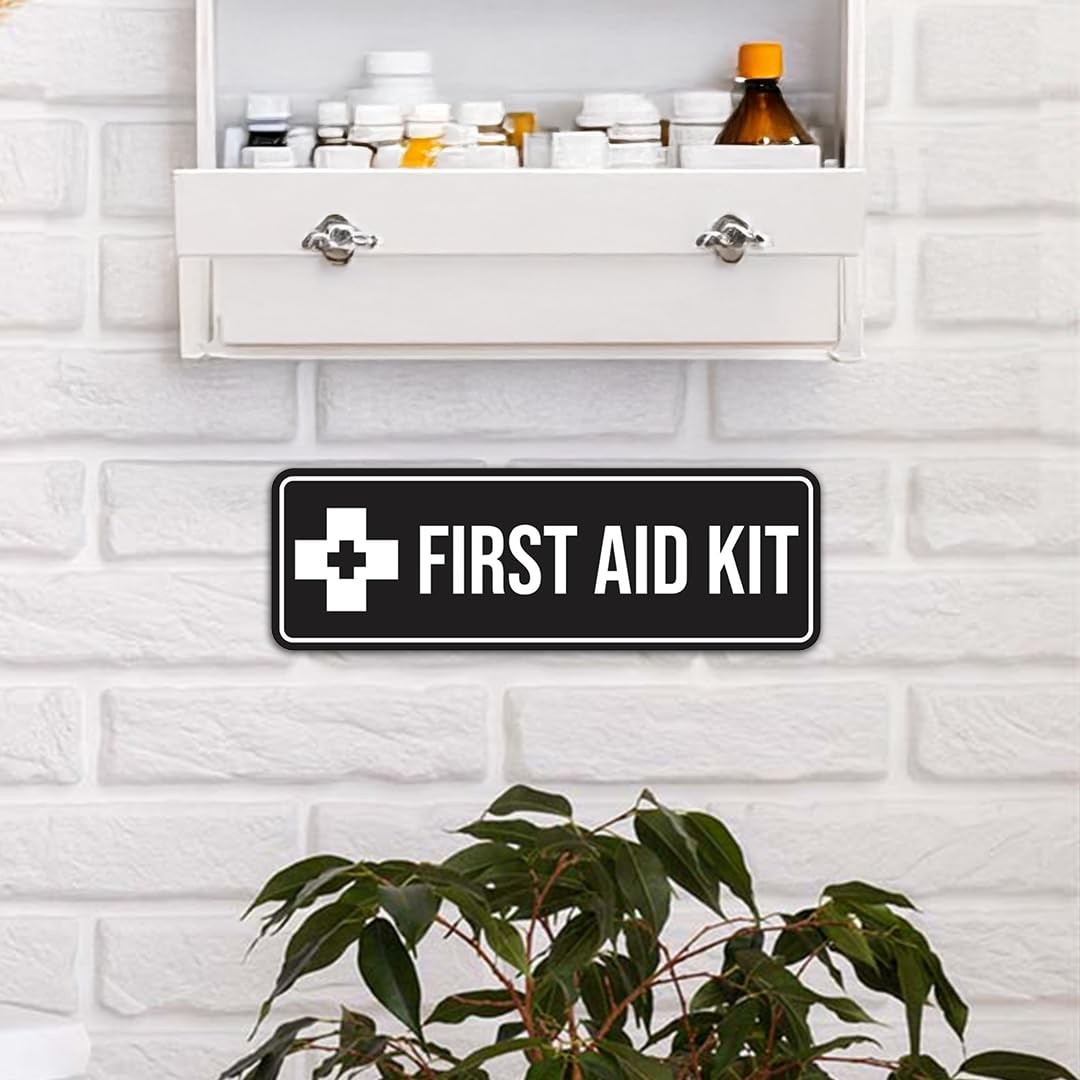 Standard First Aid Kit Sign (Blue) – Large