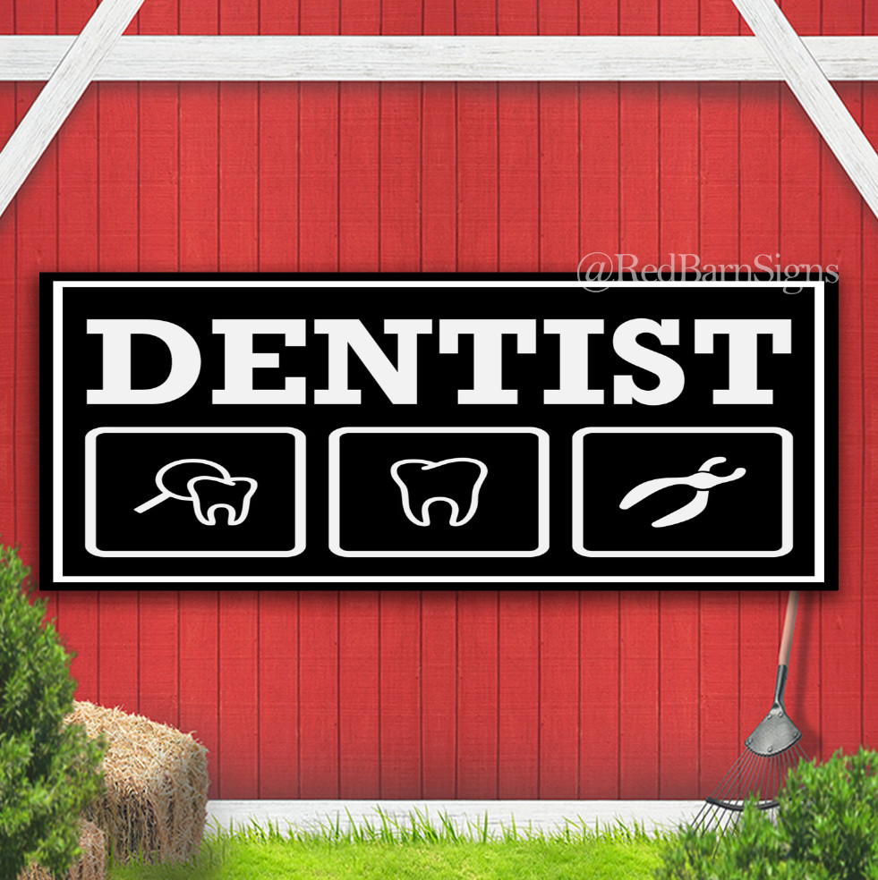 DENTIST, STOREFRONT WINDOW RETAIL ADVERTISING Indoor Outdoor Banner Sign