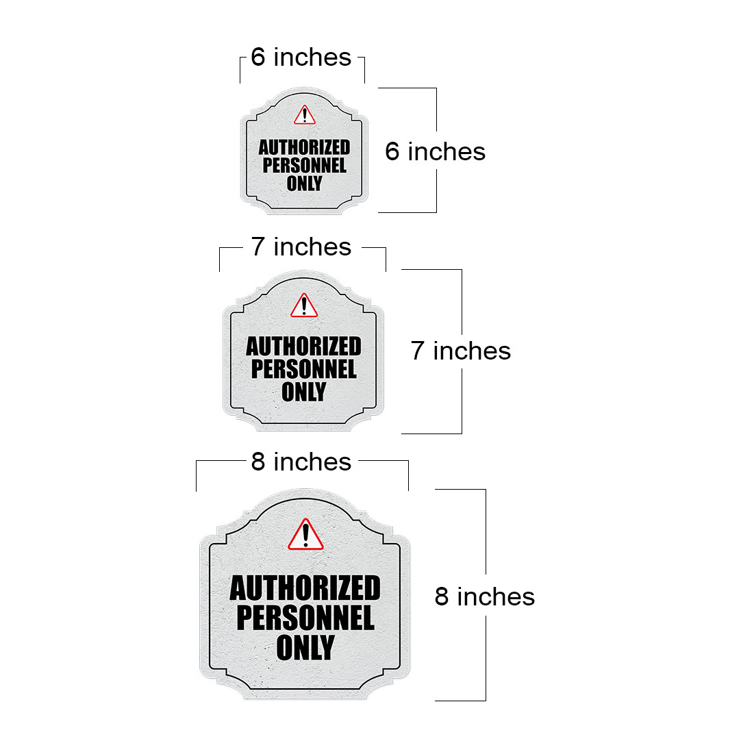 Heritage Plus Authorized Personnel Only Wall or Door Sign | Business Signage