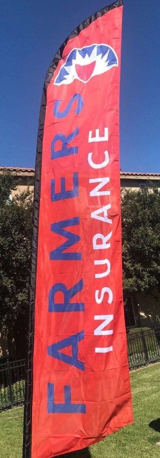 Custom Feather Swooper Banner Sign Flag only 15′ Farmers Insurance