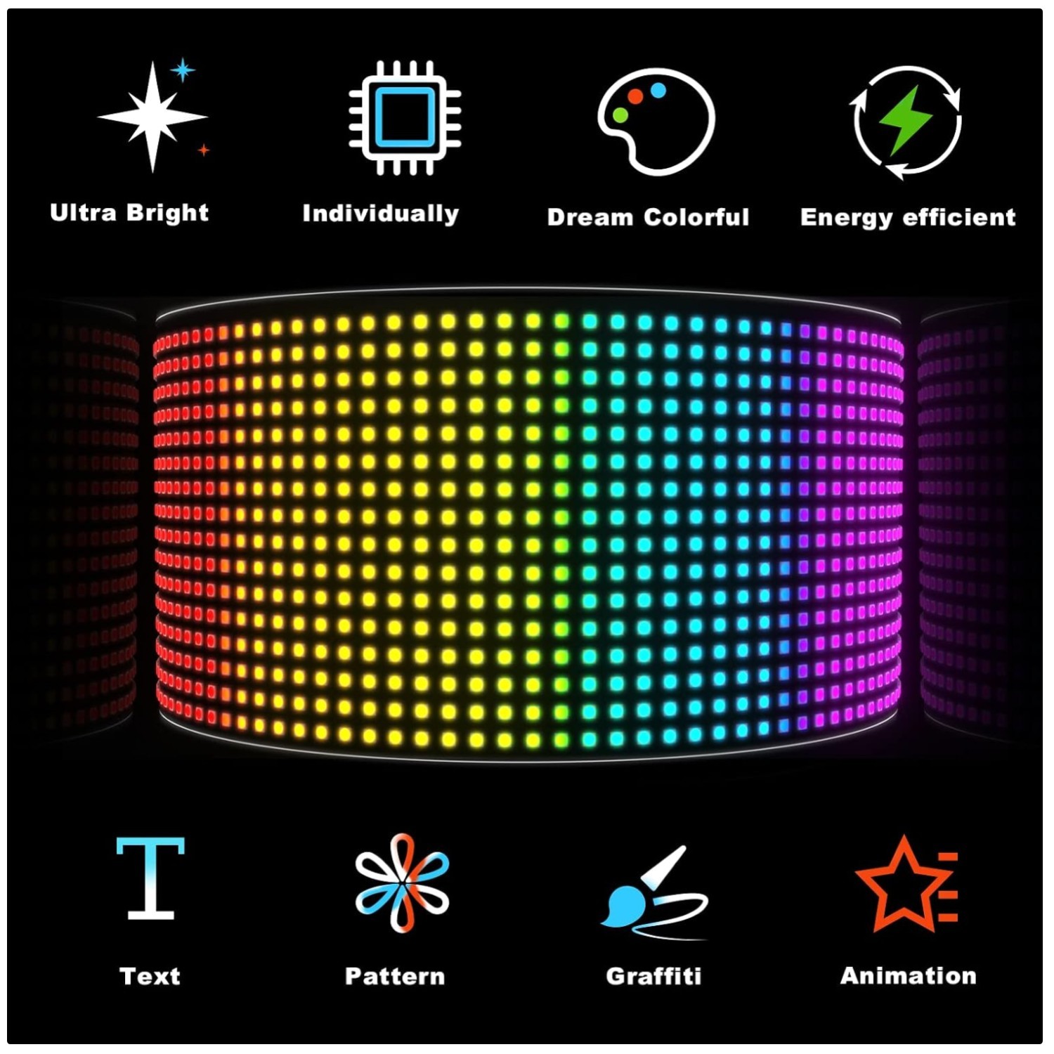 Flexible LED Car Sign Bluetooth App Control