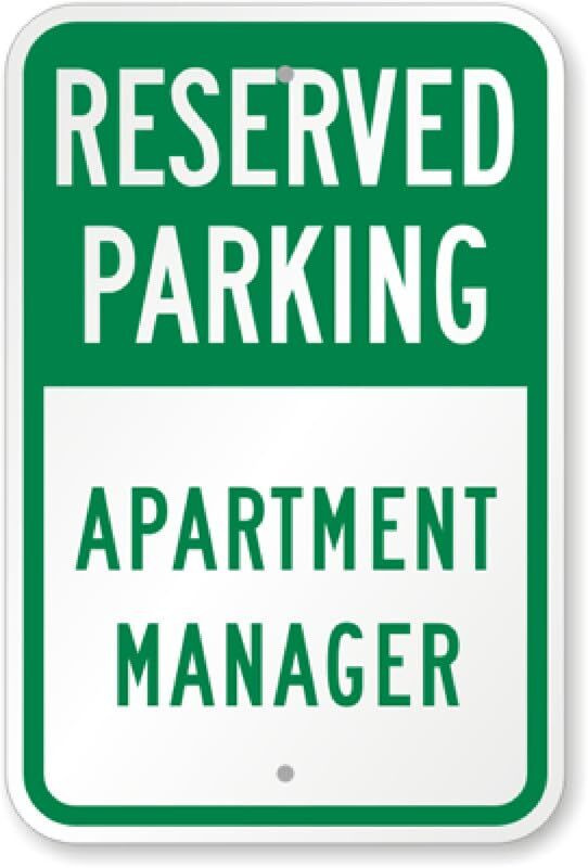 Reserved Parking Sign Aluminum Apartment Weatherproof Metal 8×12 Inch