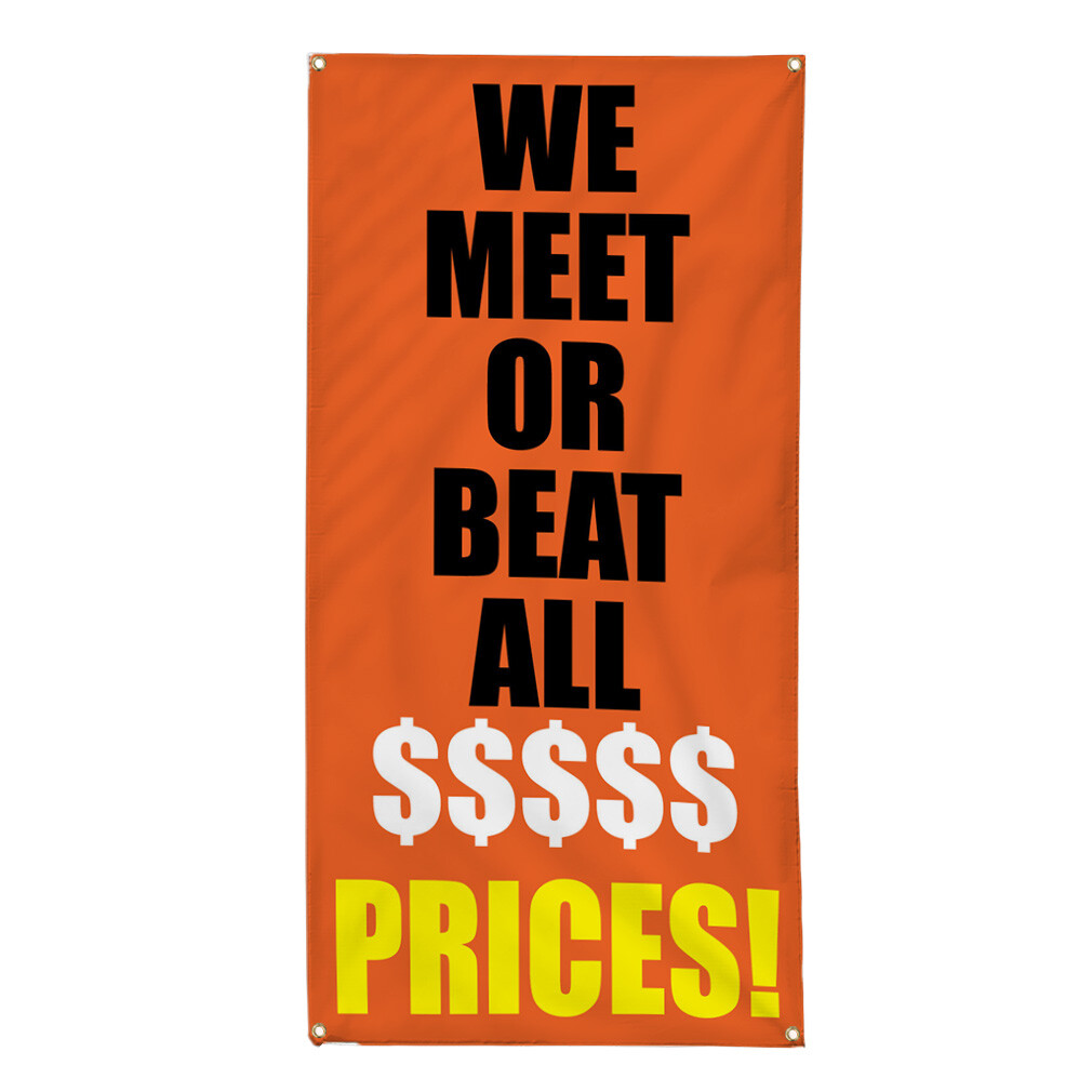 Vertical Vinyl Banner Multiple Sizes Business Weatherproof Industrial Yard Signs