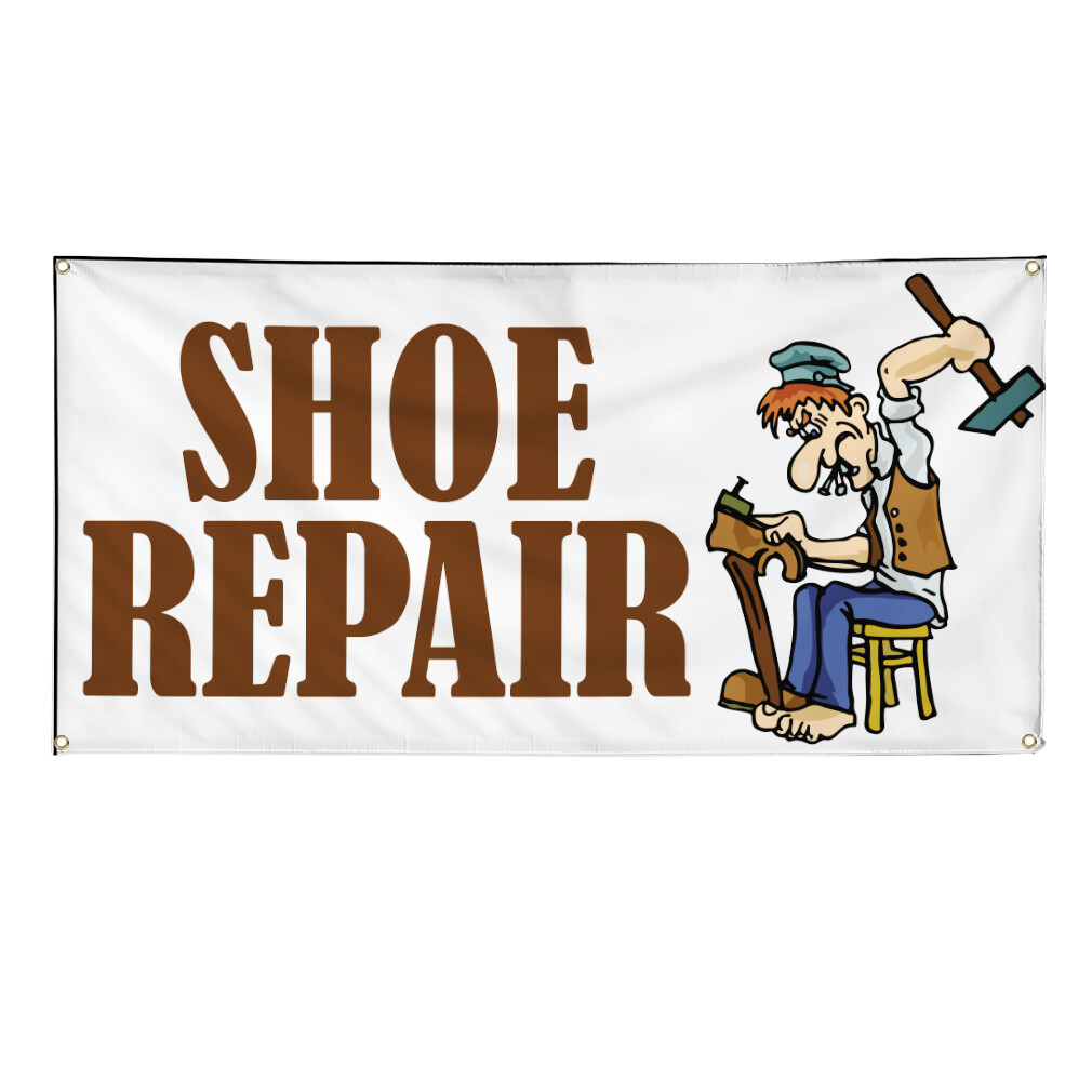 Vinyl Banner Multiple Sizes Shoe Repair Business C Business Shoe Stores Outdoor