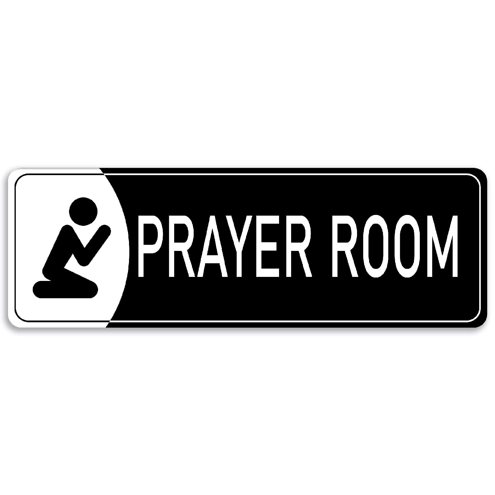 9×3 Prayer Room Sign, Self Adhesive, Doorplate, Office, Home, Business, Wall