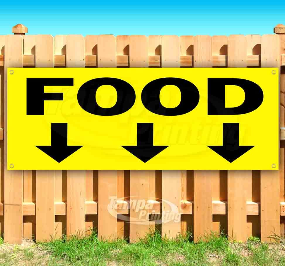 FOOD Advertising Vinyl Banner Flag Sign Many Sizes ARROW