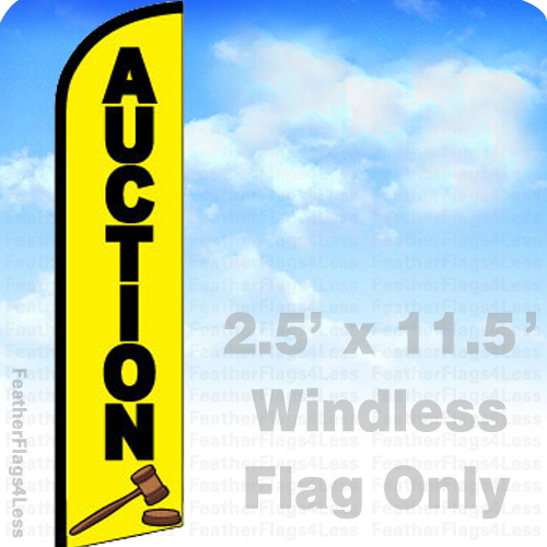 AUCTION – Windless Swooper Flag Feather Banner Sign 2.5×11.5 – yf