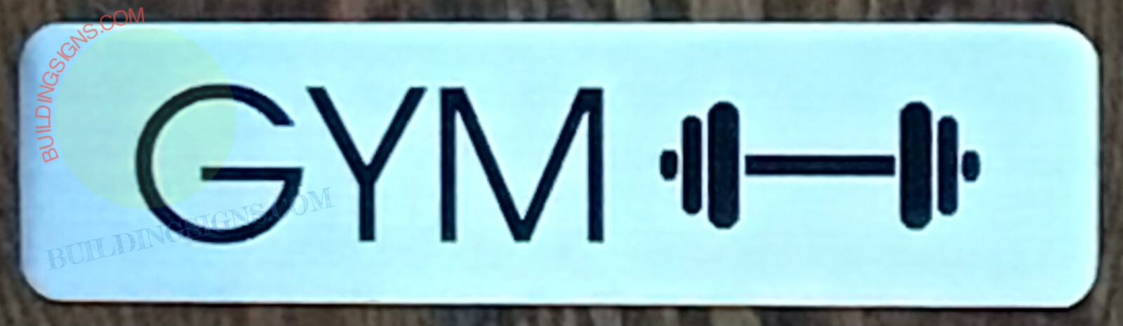 GYM SIGN (2×7.75, BRUSH SILVER,ALUMINUM) -REF24-1027