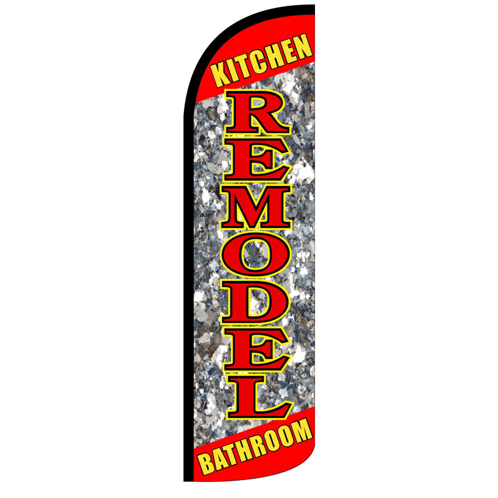 Remodel Kitchen Bathroom Windless Advertising Sign Feather Flag Only 30% Wider