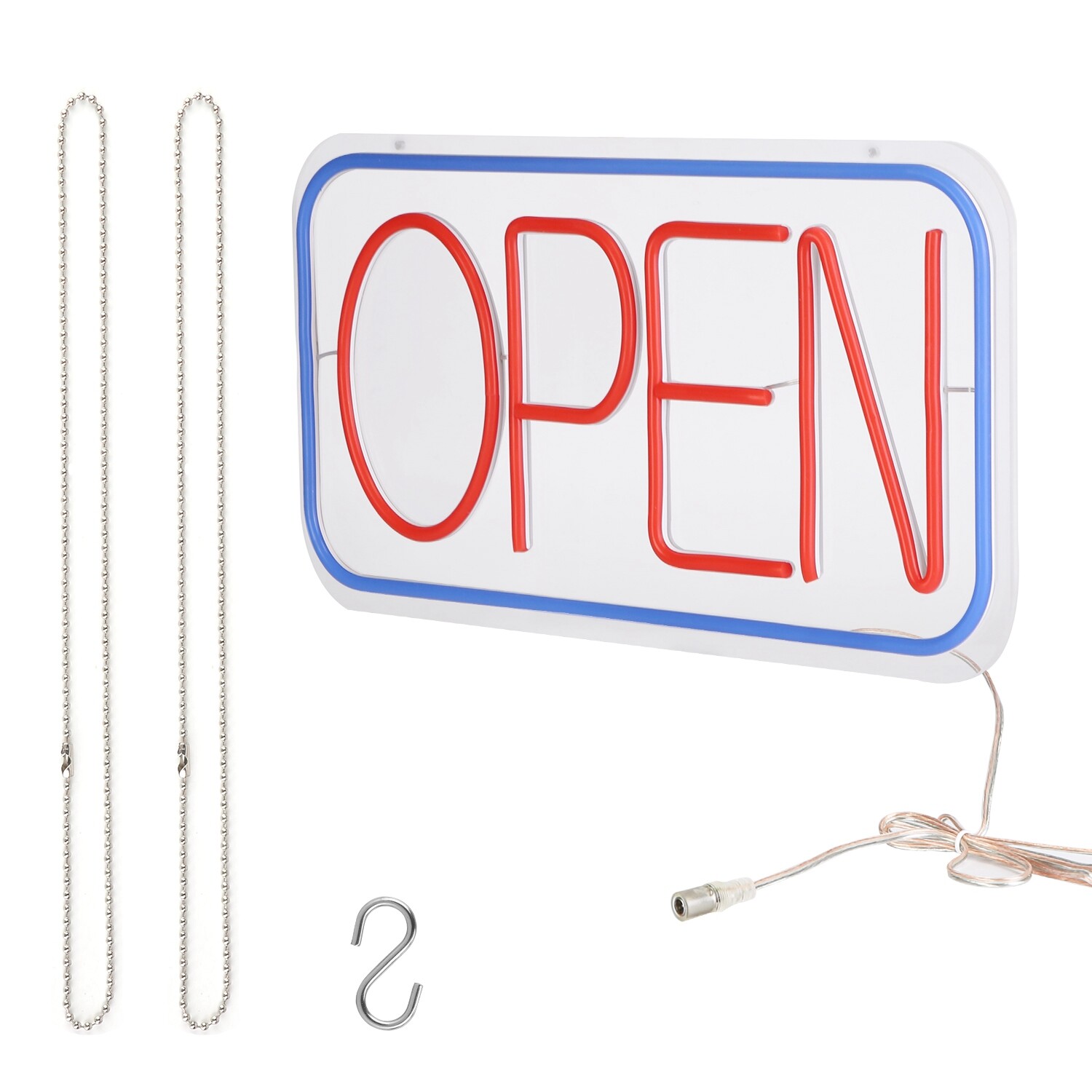 New LED Open Sign 16.5×9.1in, Adjustable Brightness, Neon Business Display