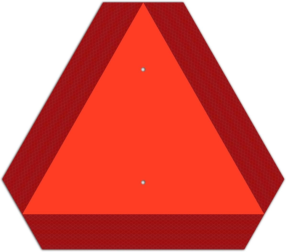 T&R Metal Slow Moving Vehicle Sign, Safety Triangle Sign – 14 x16 Inches – Refle