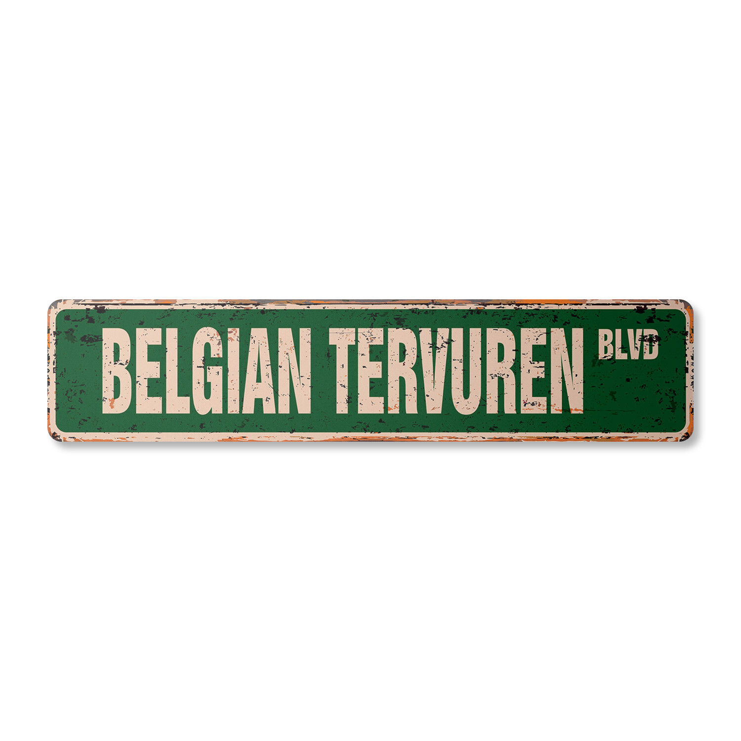 BELGIAN TERVUREN Vintage Street Sign breed kennel groomer vet veterinarian