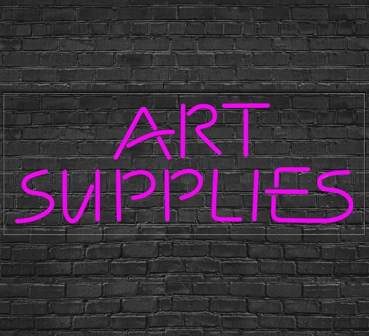 Art Supplies Sign for Window/Wall Displays | LED Flex Neon | 32″W x 13″H x 1″D