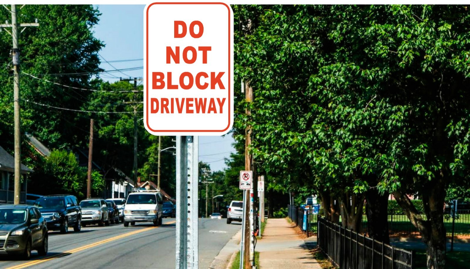 Do Not Block Driveway No Parking Sign 12″ x 18″ Aluminum Metal Street #4