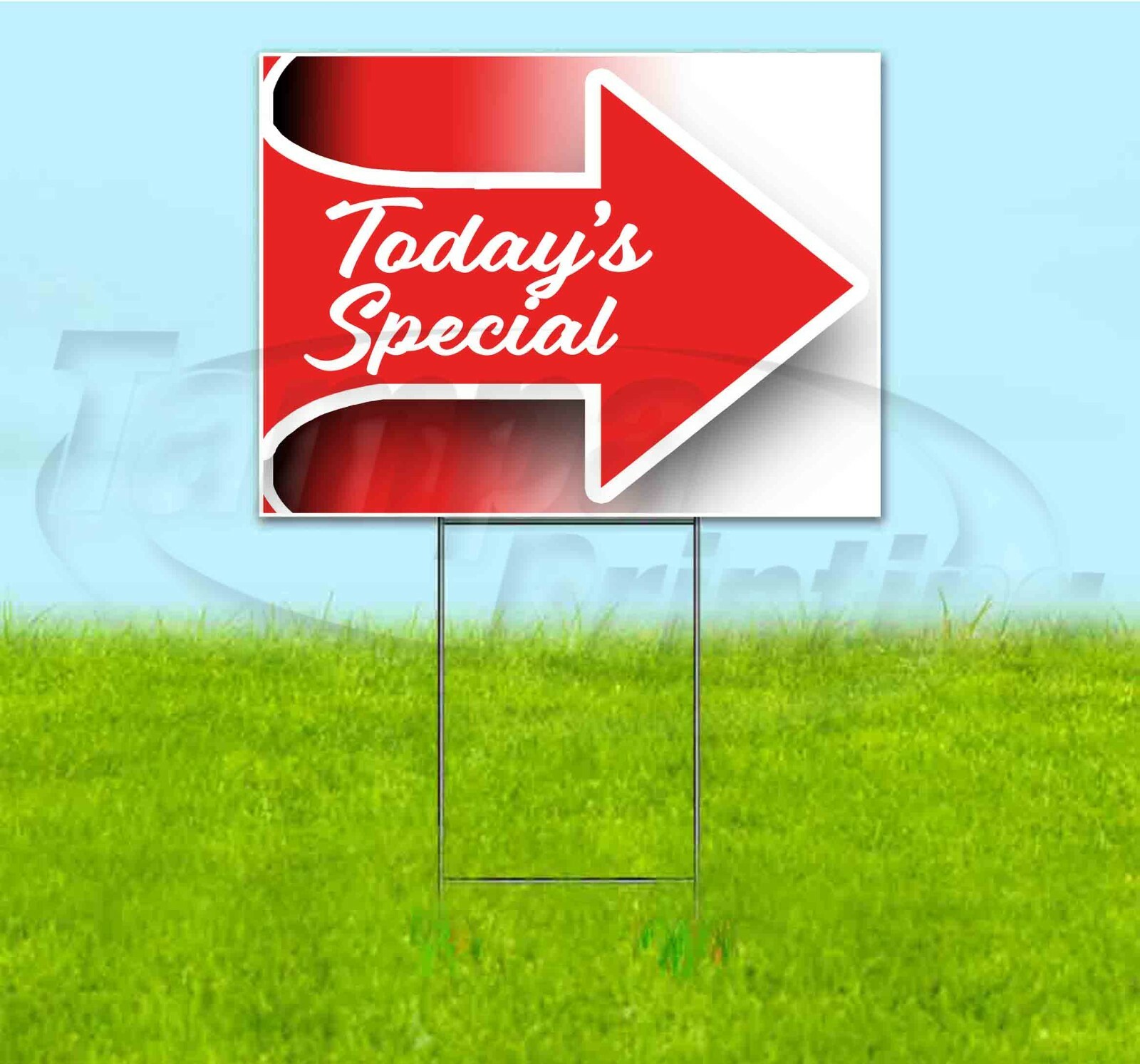 TODAY’S SPECIAL ARROW 18×24 Yard Sign WITH STAKE Corrugated Bandit USA BUSINESS