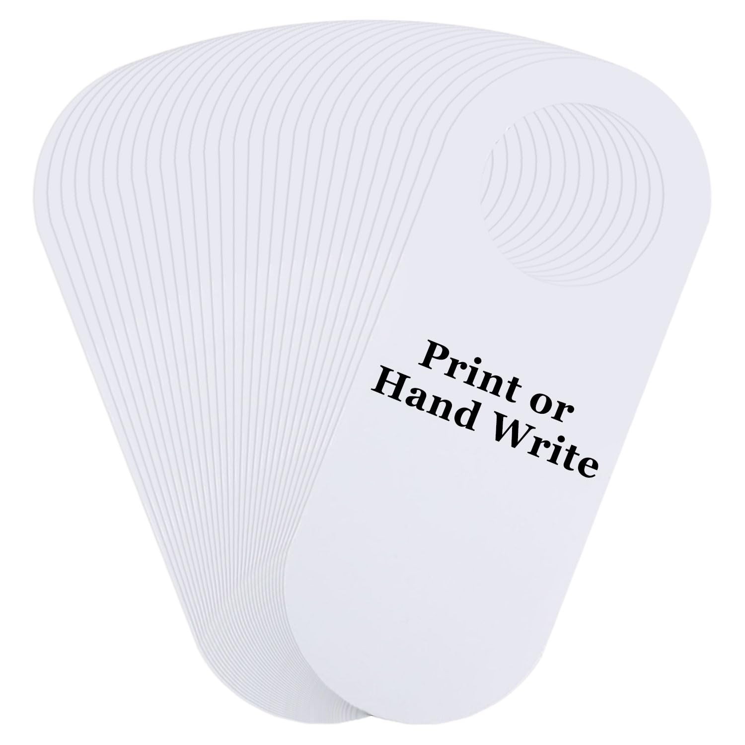 30 PCS Blank Door Hangers Tags 9.06×3.54 Inch DIY Plastic Do Not Disturb Sign