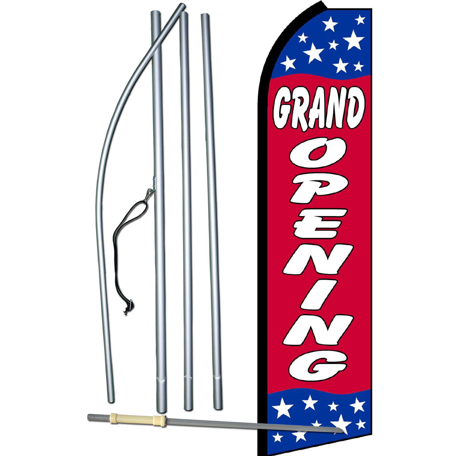 Grand Opening Stars Complete Swooper Flag Bundle