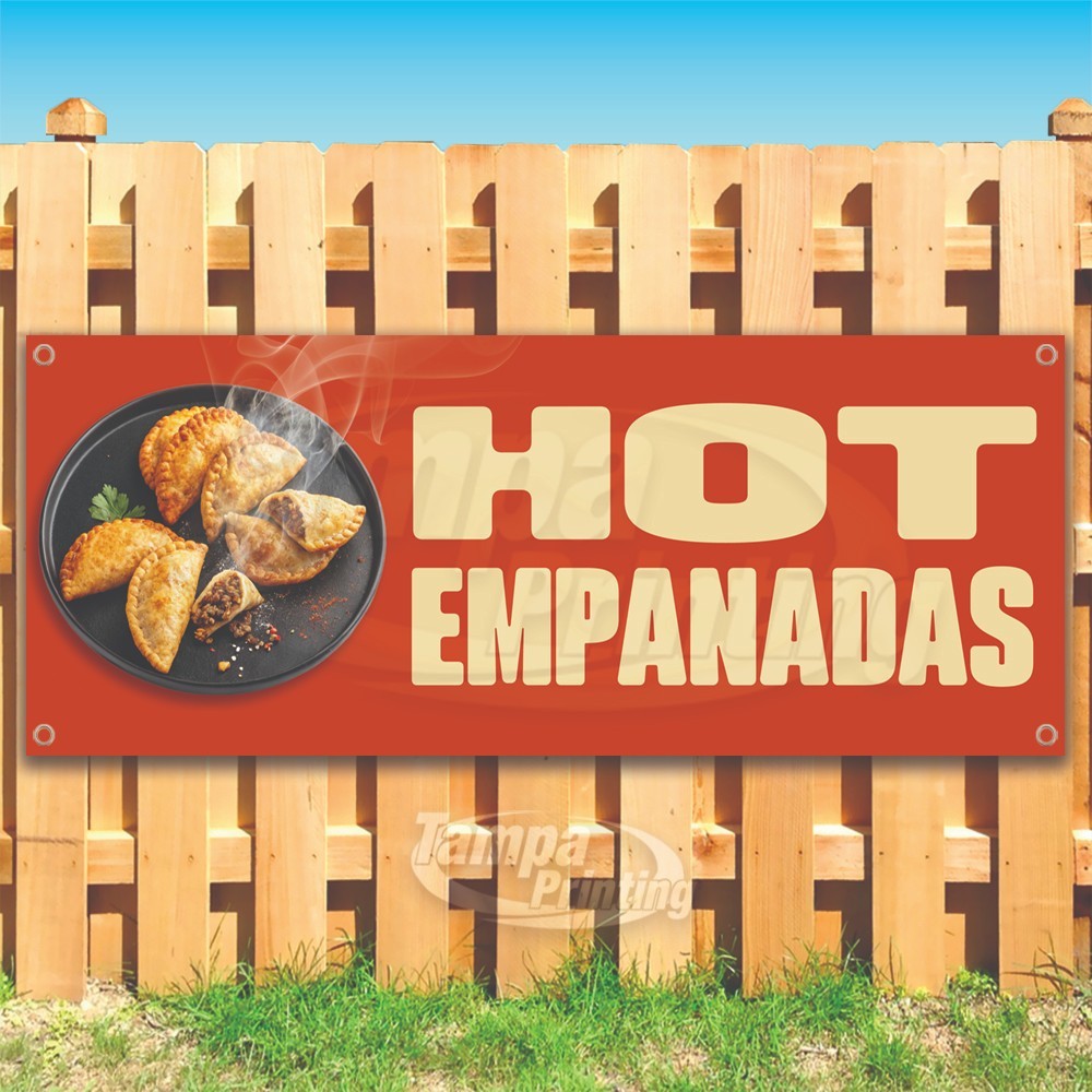 HOT EMPANADAS Advertising Food Snacks Vinyl Banner Flag Sign USA SB10496