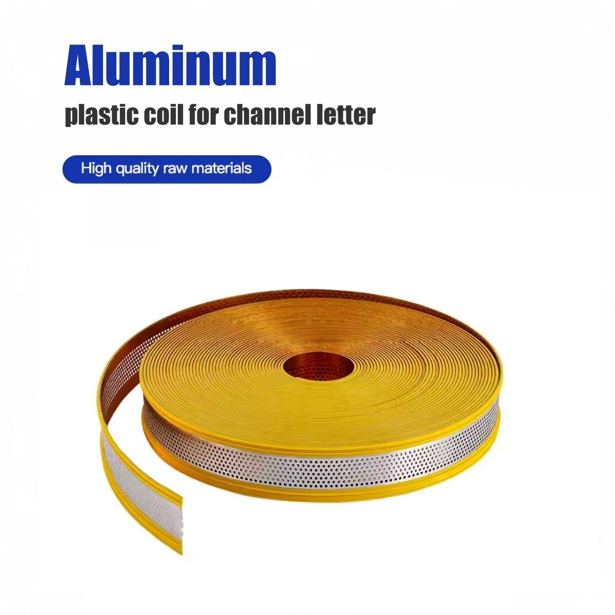 Aluminum Plastic Coils for Channel Letter Coil Punching Type Trim Cap With Edge
