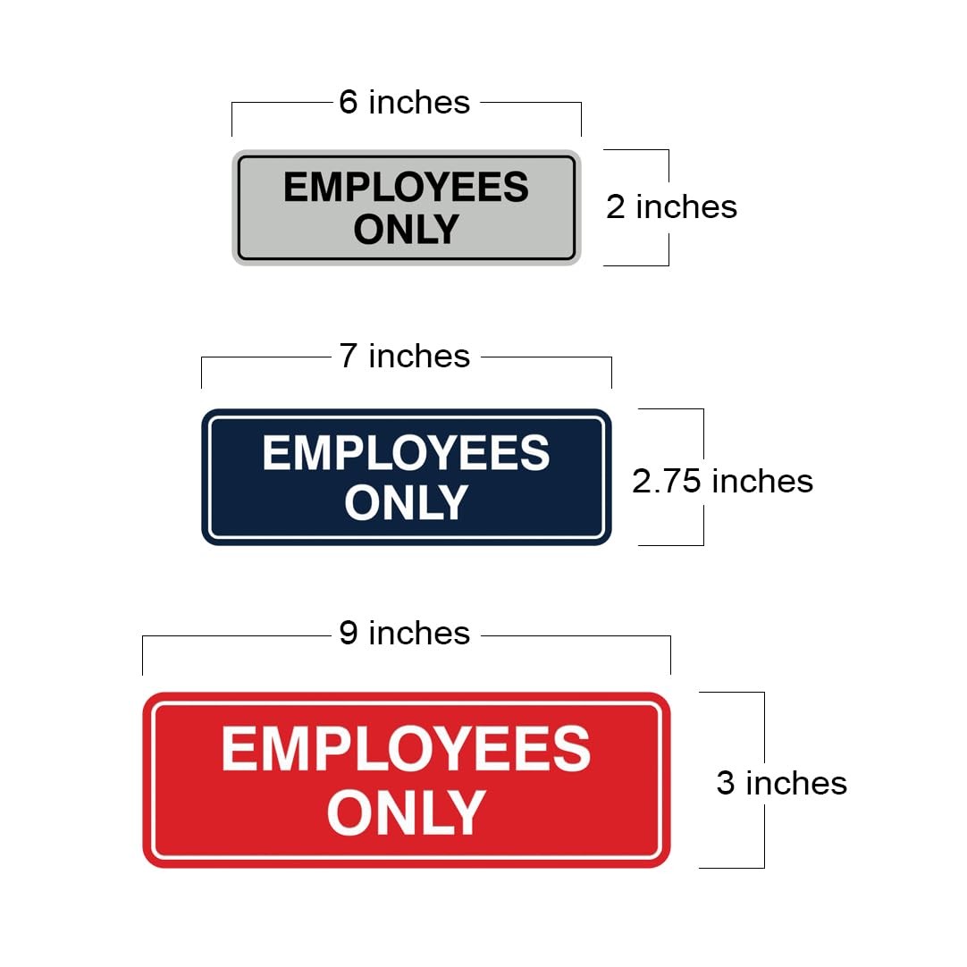 1 PCS Standard Employees Only Sign Red Small Door Wall Plaque Store Business