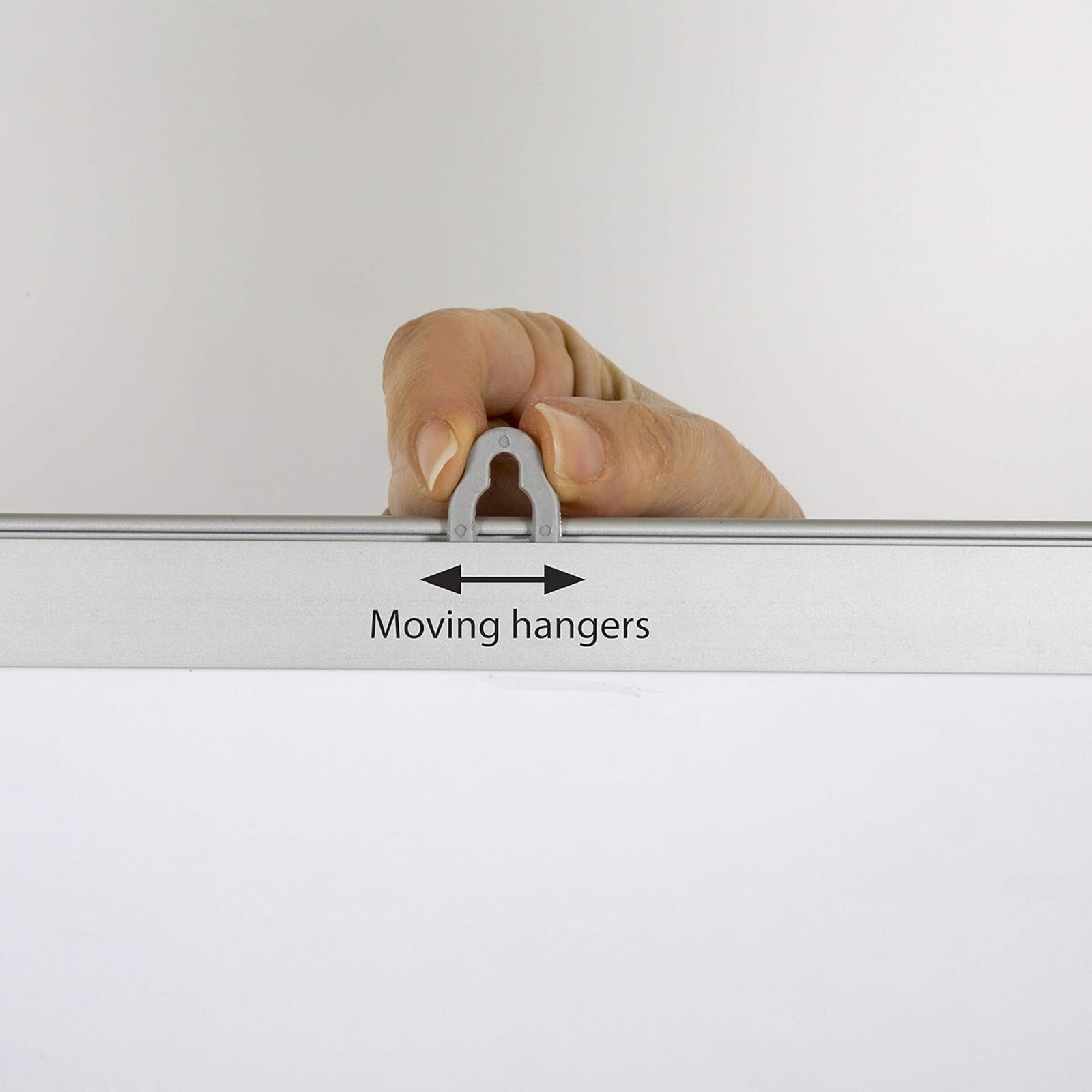 Poster Snap Hanger Set 24 inch Wall Mounting Silver 1.02″ Aluminum Profile