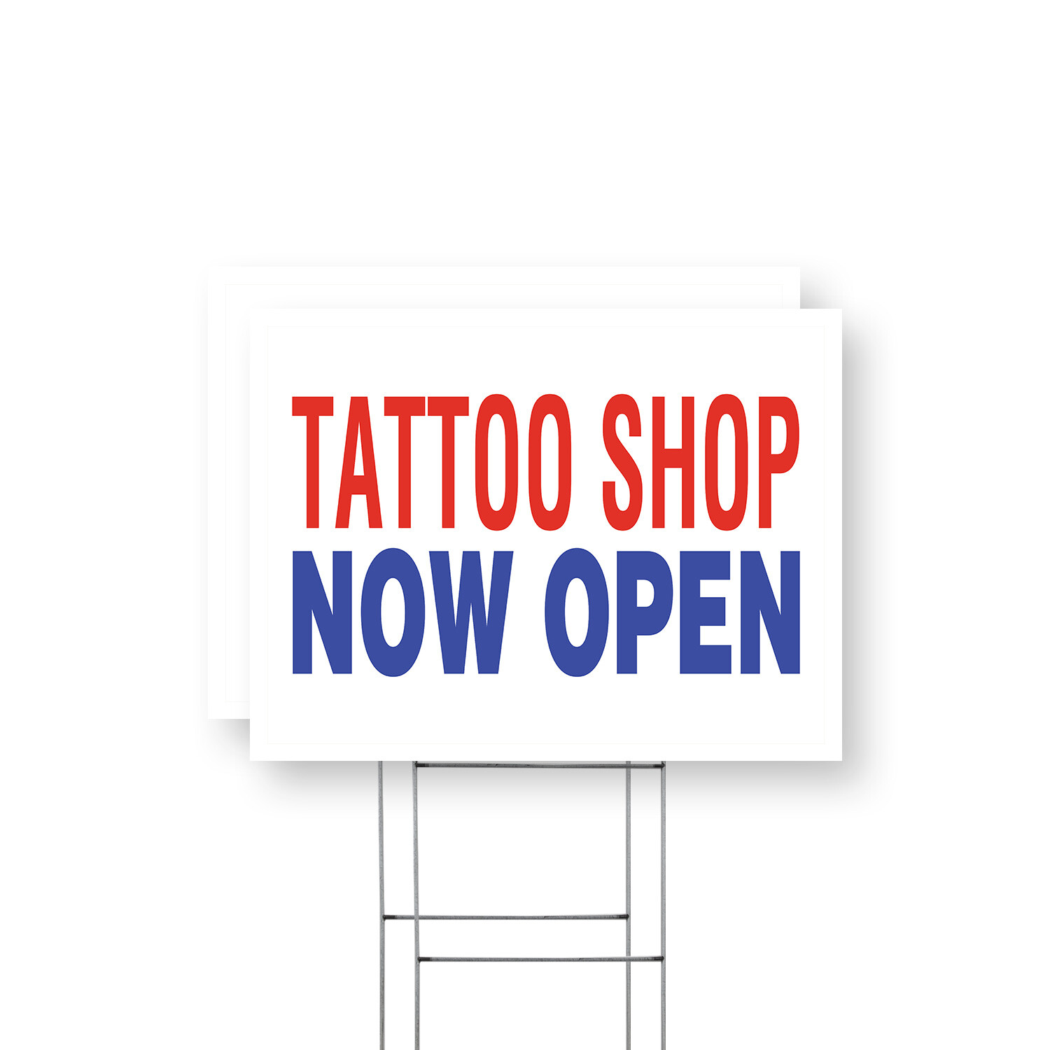 Tattoo Shop Now Open Yard Sign Grand Opening, Professional Artists, Bold Design