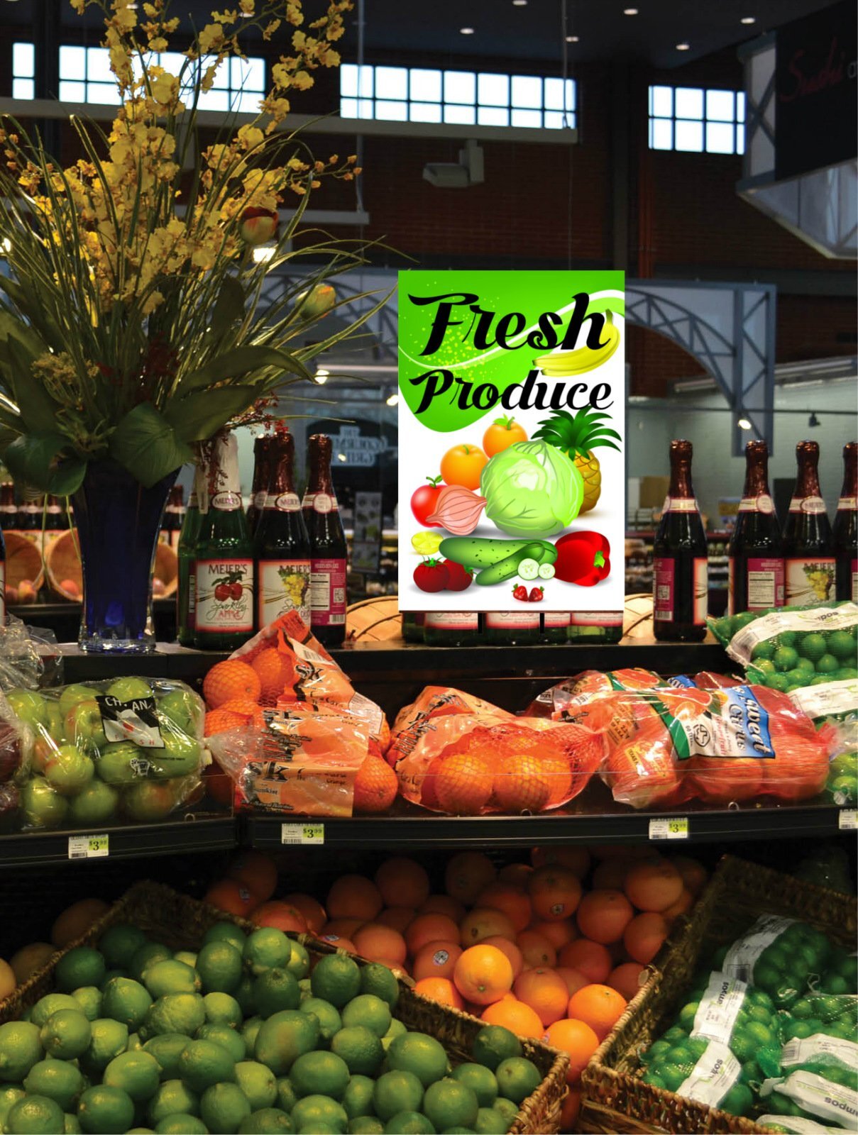 Fresh Produce | Counter Sign | 12″W x 18″H
