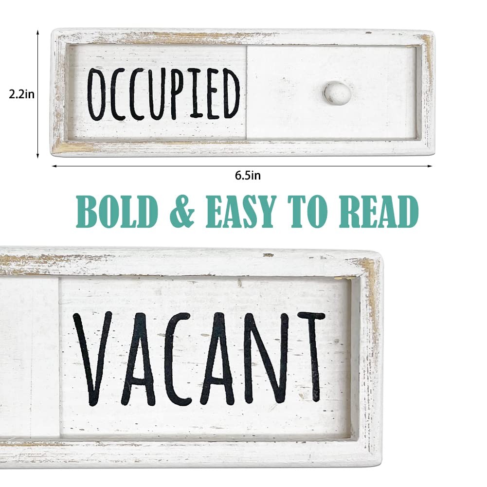 WOJOGO Vacant Occupied Privacy Sign – Privacy Door Sign for Home Office Restr…